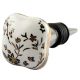 Golden Leaf Square Ceramic Wine Stopper